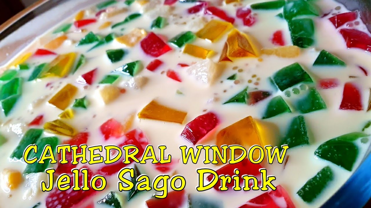 Cathedral Window Jello Sago Drink~Jello Tapioca Drink