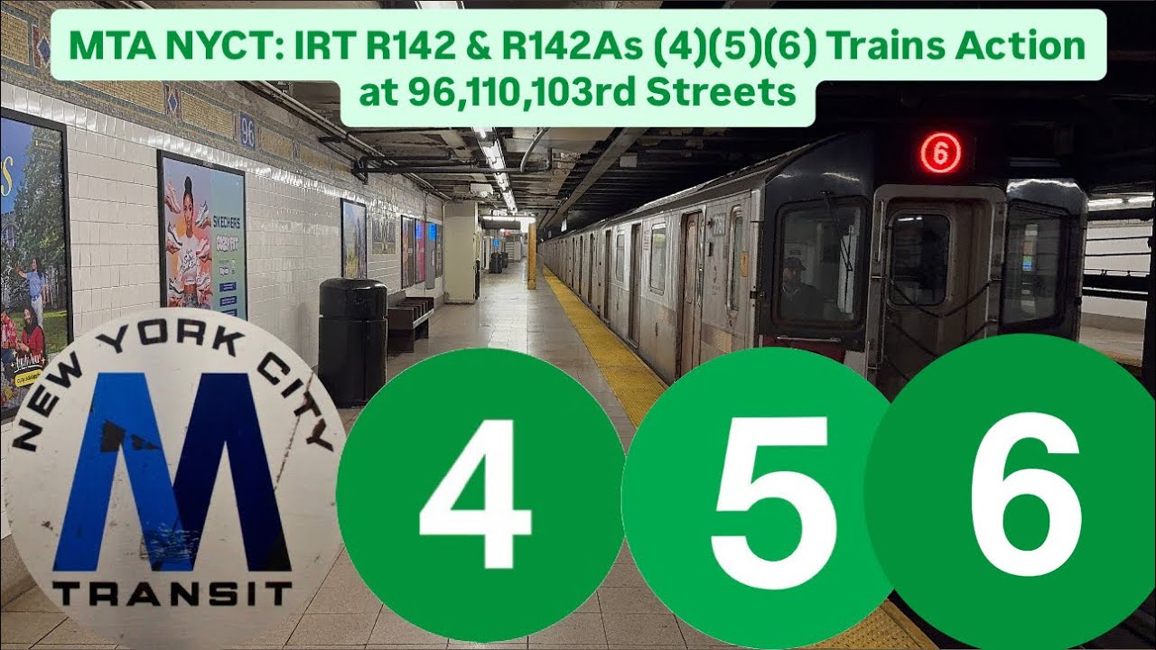 MTA NYCT: IRT R142’s & R142As (4)(5)(6) Trains Action at 96,103rd,110th Streets [With friends]￼