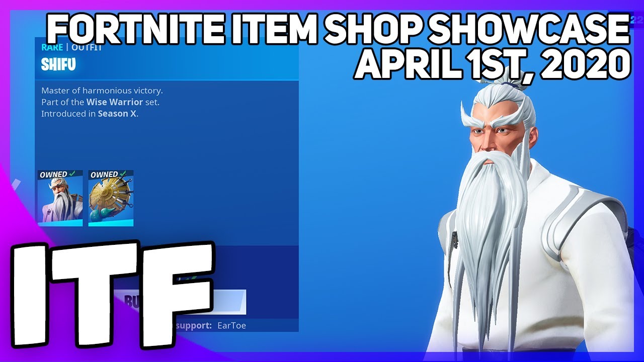 Fortnite Item Shop SHIFU IS BACK! [April 1st, 2020] (Fortnite Battle Royale)
