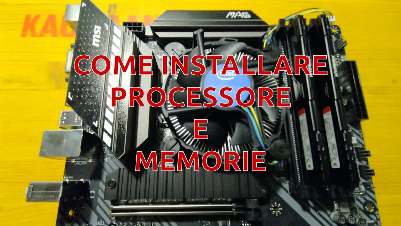Scheda madre MSI MAG B460M BAZOOKA Come installare processore e memorie
