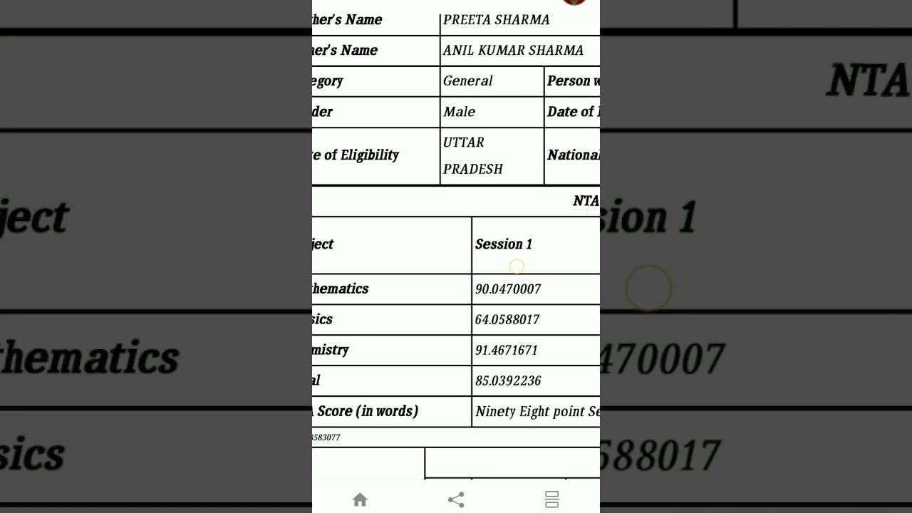 🤩🤩My jee mains Score🔥🔥🔥|#jee #jeemains #neet #pw