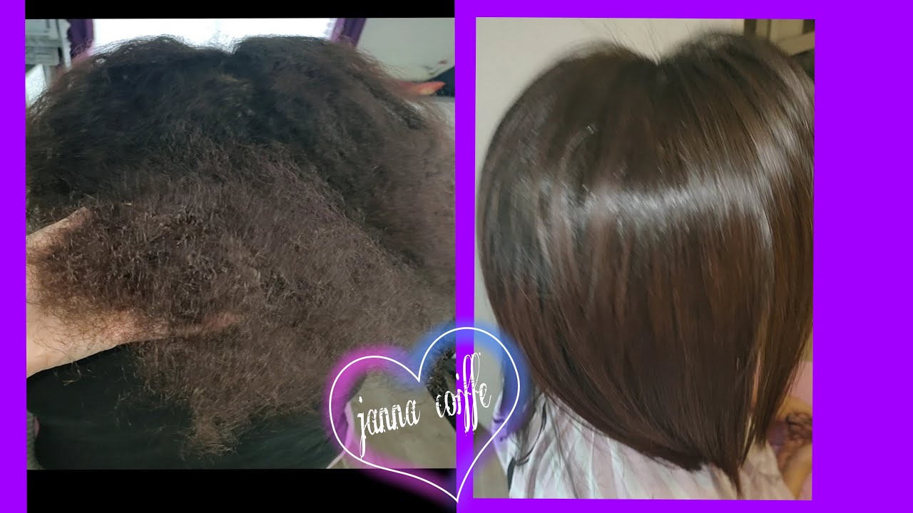 lissage kiratine 👉 enzymotherapy👉 protéine 👉 Tania 😍 avant après #jannacoiffe ☘️☘️💯%💯 sans formol 👌👌