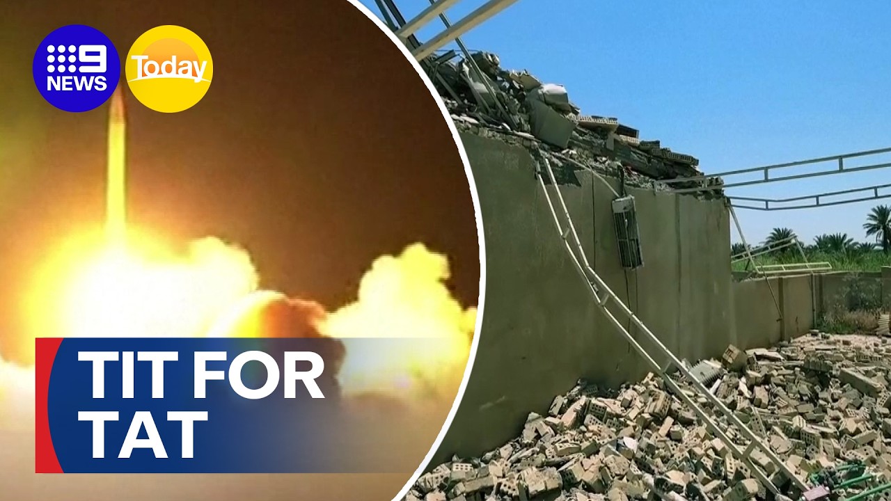 Iran launches surprise ballistic missile attack on US forces in Jordan | 9 News Australia