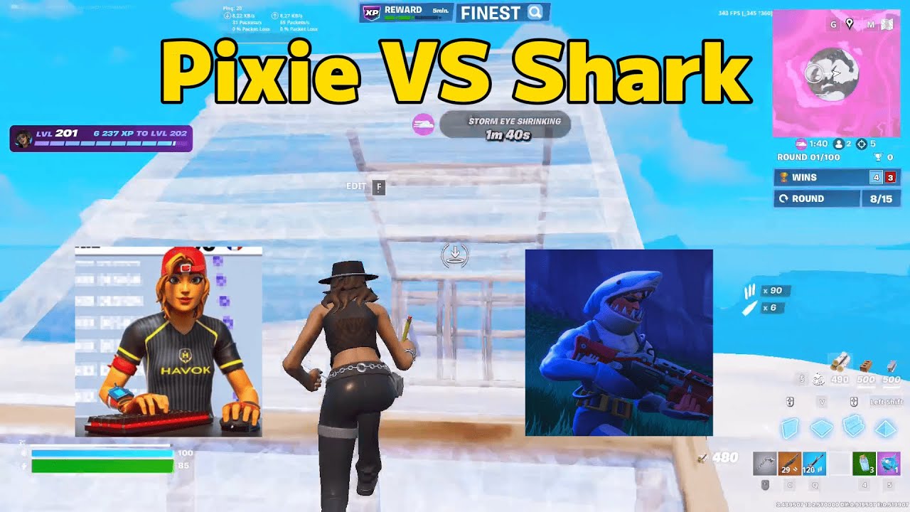 Havok pixie playing token vs shark #fortnite #fortniteclips #fortnite1v1 #fortnitegameplay