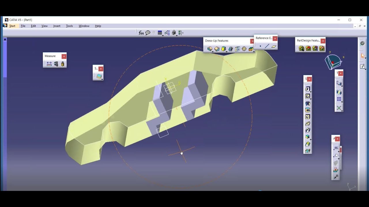 CATIA WIREFRAME & SURFACE  DESIGN TUTORIAL- Part1