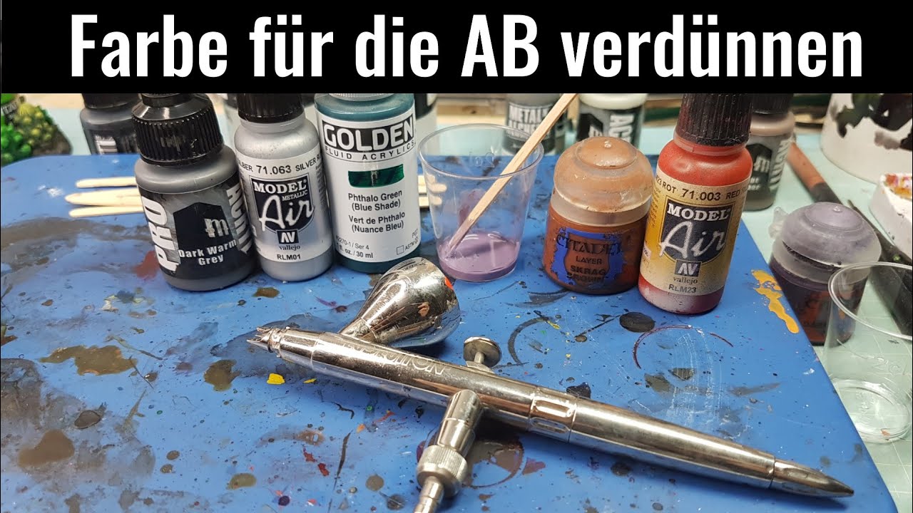 Miniaturen F&A - Farben für die Airbrush verdünnen