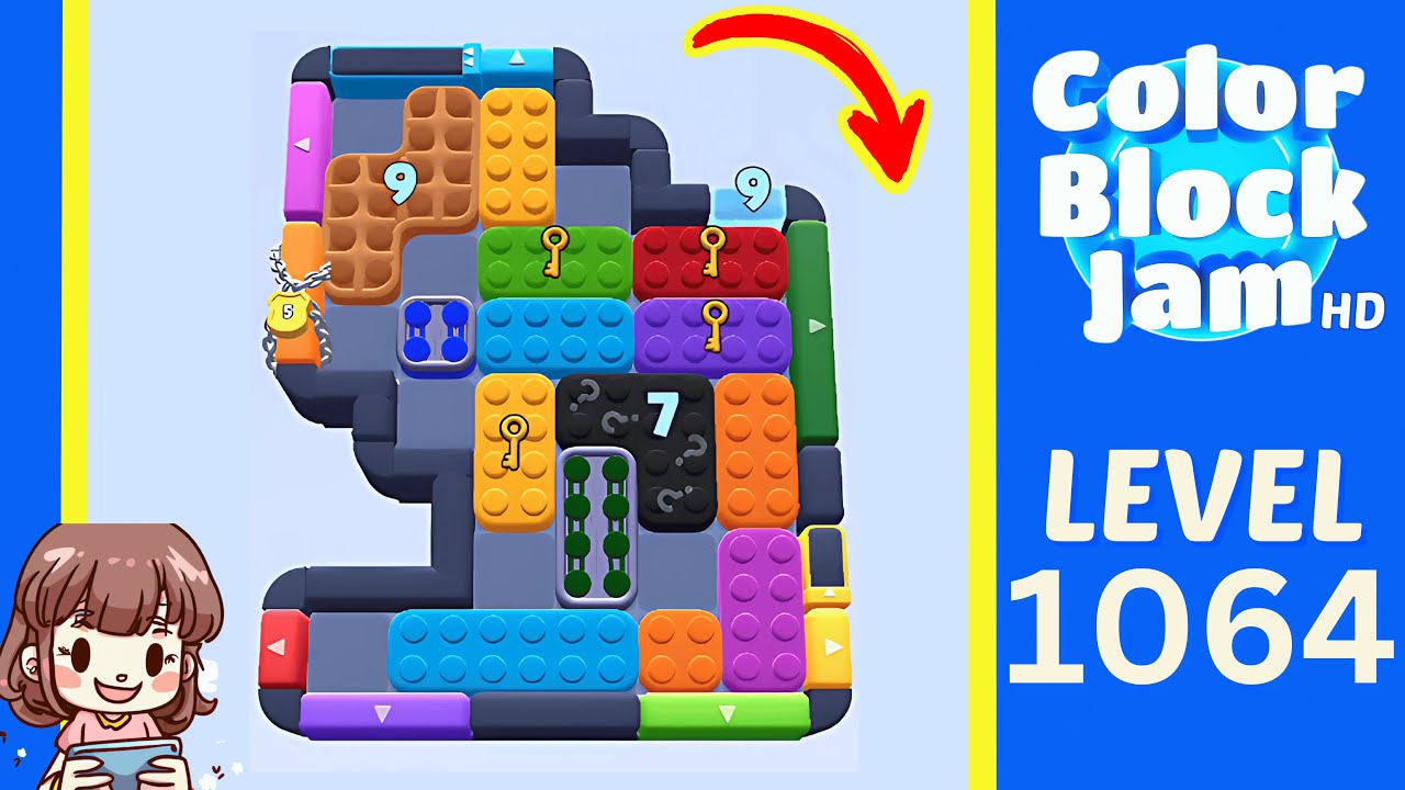 Color Block Jam Level 1064 Solution Walkthrough
