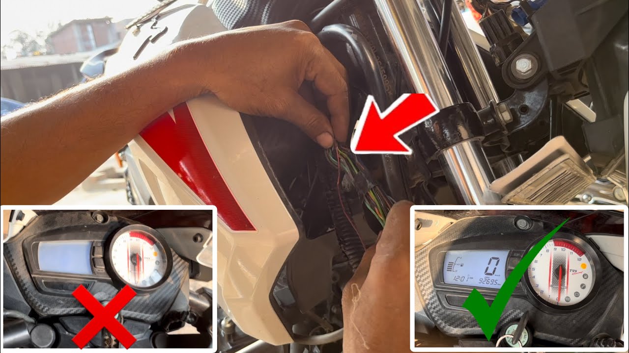 TVs apache RTR bs6 bike ki meter console Ki light Kavi jalti kavi nahi rijoan Kya Hai Dekhiye