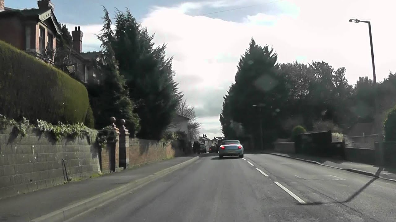 Driving Along Bromyard Road, The Homend & High Street, Ledbury, Herefordshire, England