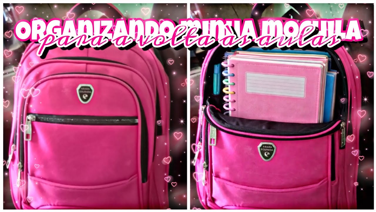 Organizando minha mochila para volta às aulas !! 🎒✨