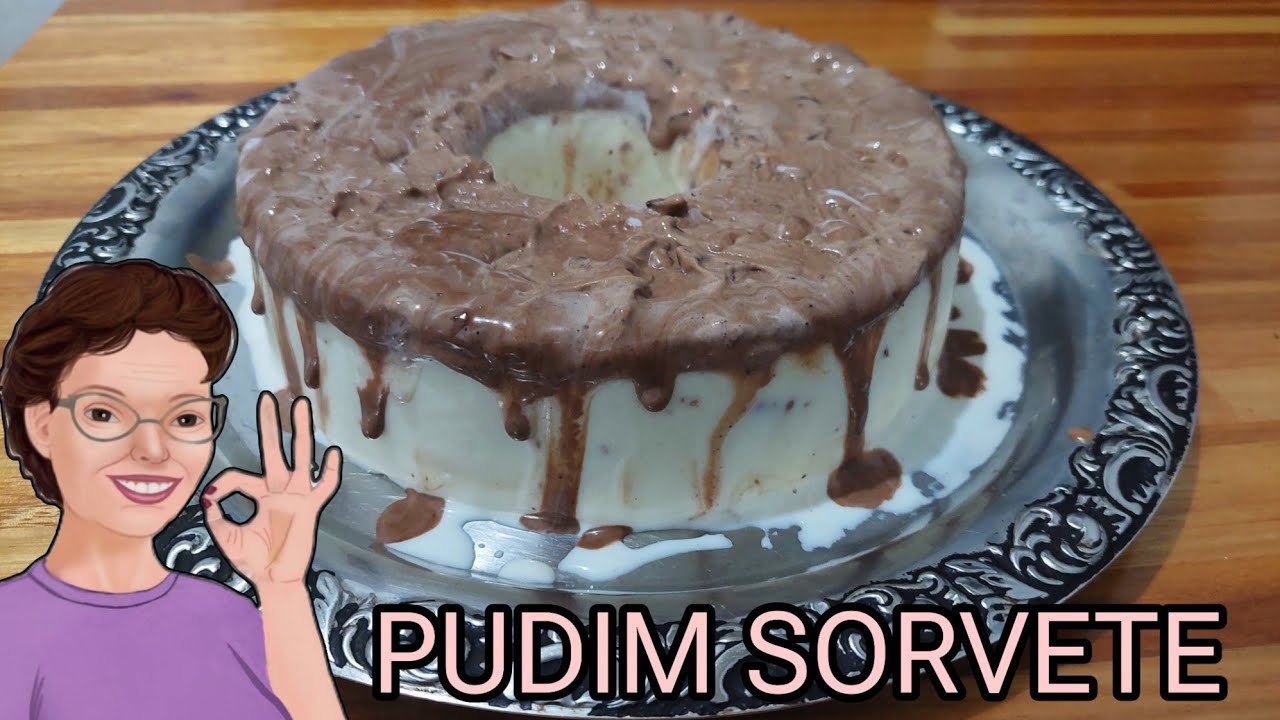 Pudim sorvete, sobremesa gelada para refrescar o corpo nesse calorão