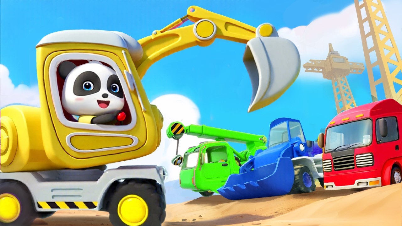 Construction Trucks for Preschoolers | Excavator, Crane Truck | BabyBus - Cars World