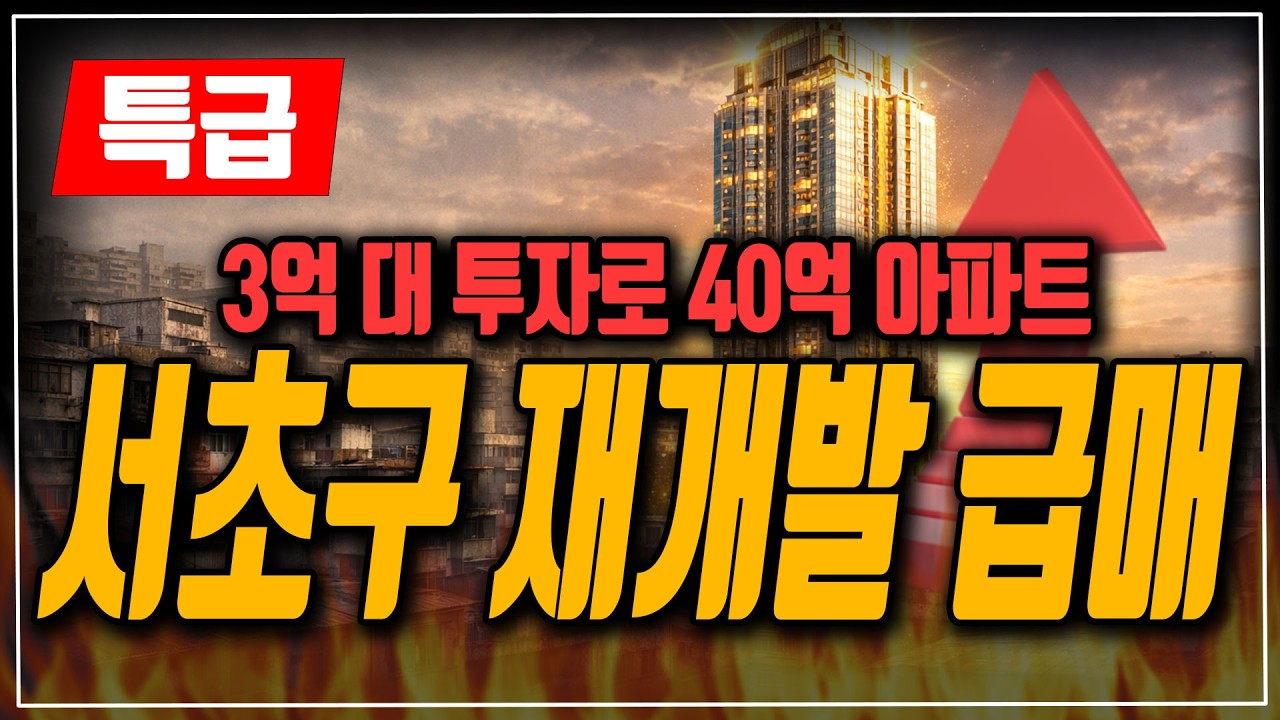 마지막 남은 강남 재개발 40억 아파트 틈새 구역