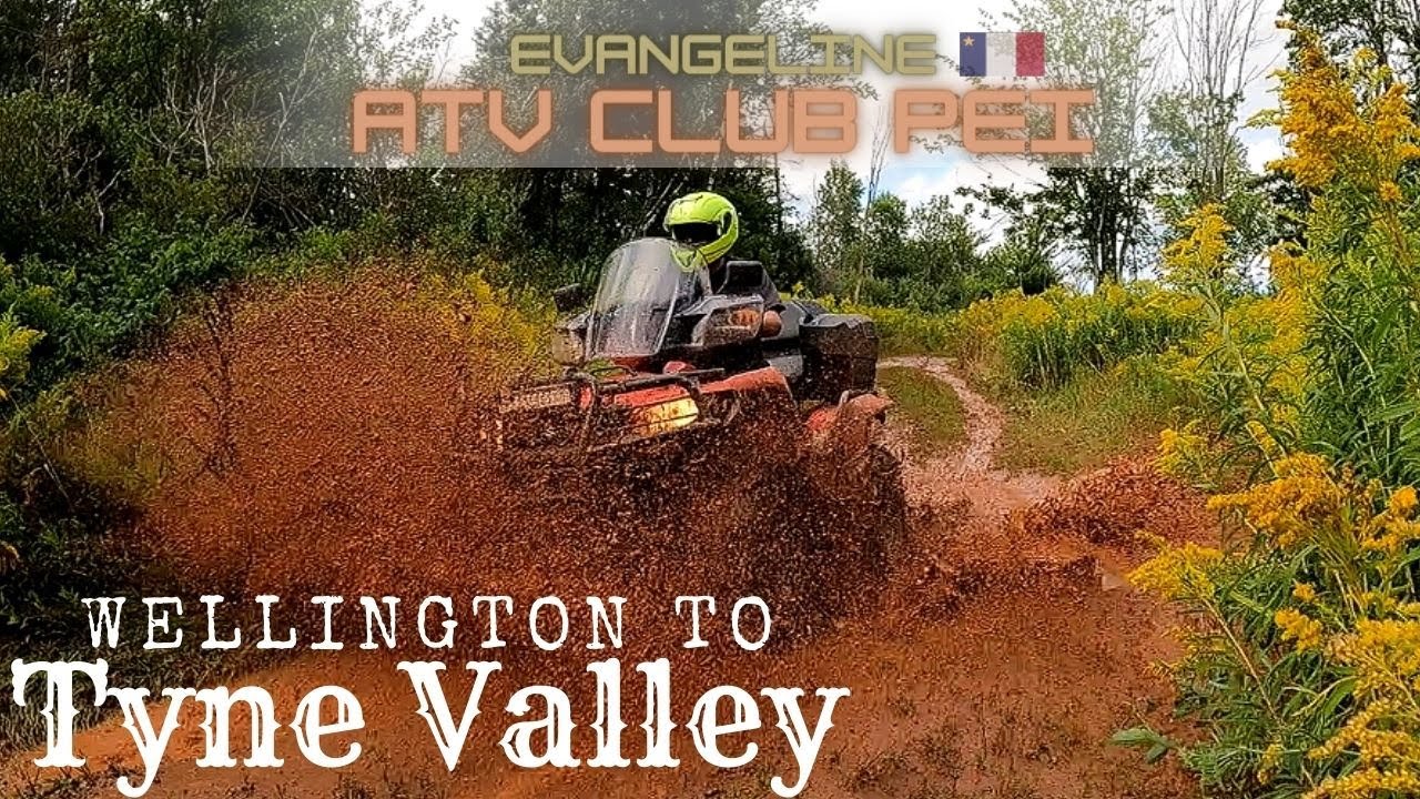 Riding from Wellington to Tyne Valley on Evangeline ATV ClubTrails on PEI. Suzuki KingQuad 500