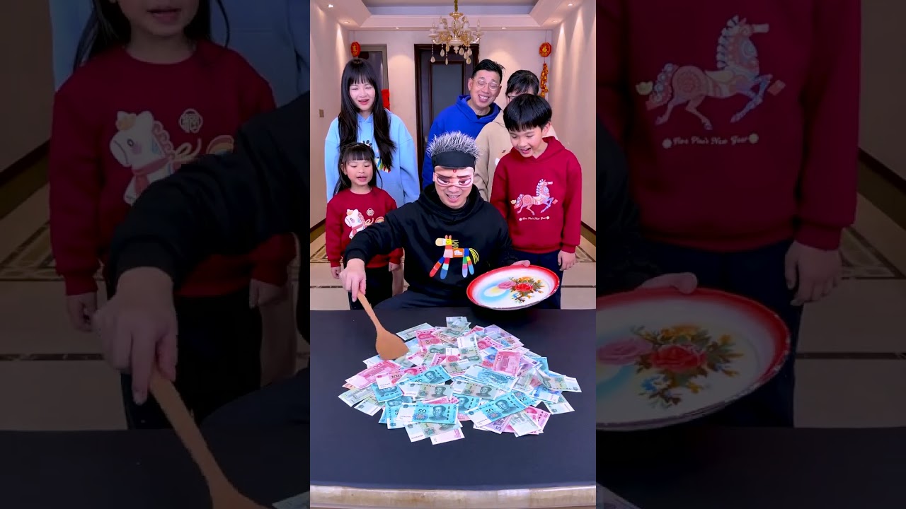 Cash Shoveling Challenge, take as much as you shovel!!! #NewYearGame #FamilyGame