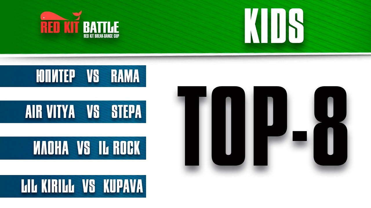 TOP-8 Kids Red Kit break dance Battle