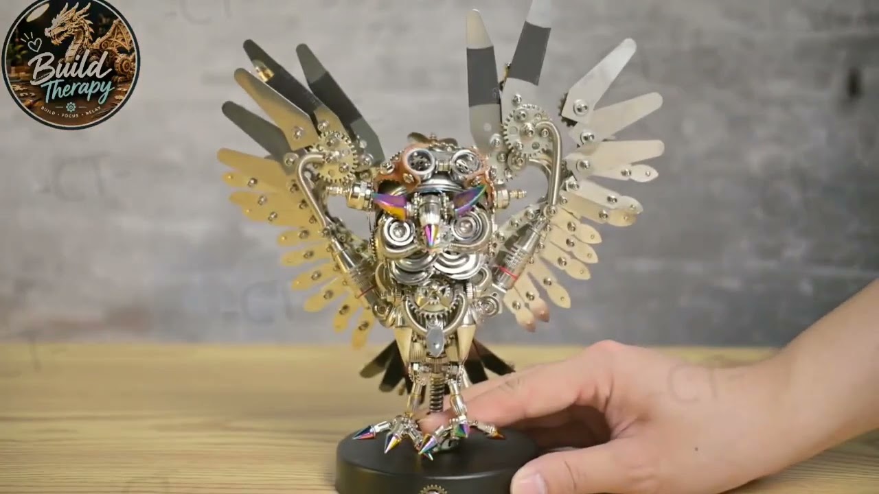 3d owl metal puzzle#owl #3dpuzzles #mechanic #puzzle #sculptures  #diy 3dmodel #toys