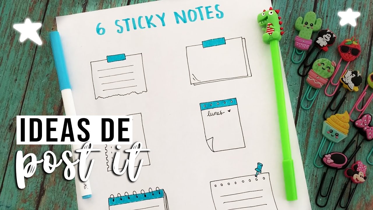📝 Como hacer APUNTES BONITOS con STICKY NOTES (POST IT)