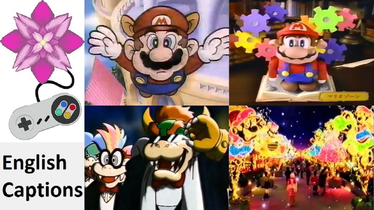 Super Mario's 8/16-Bit platformer Japanese Commercials NES Super Nintendo Game Boy Game Boy Advance