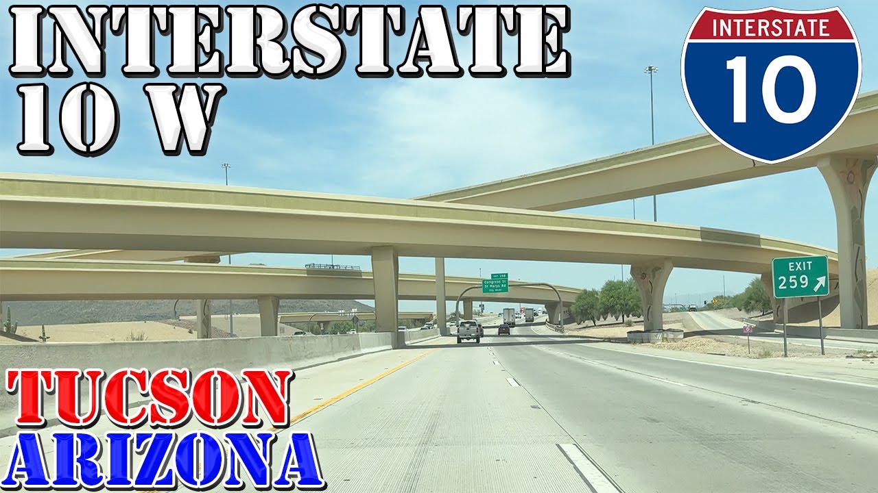 I-10 West - Tucson - Arizona - 4K Highway Drive