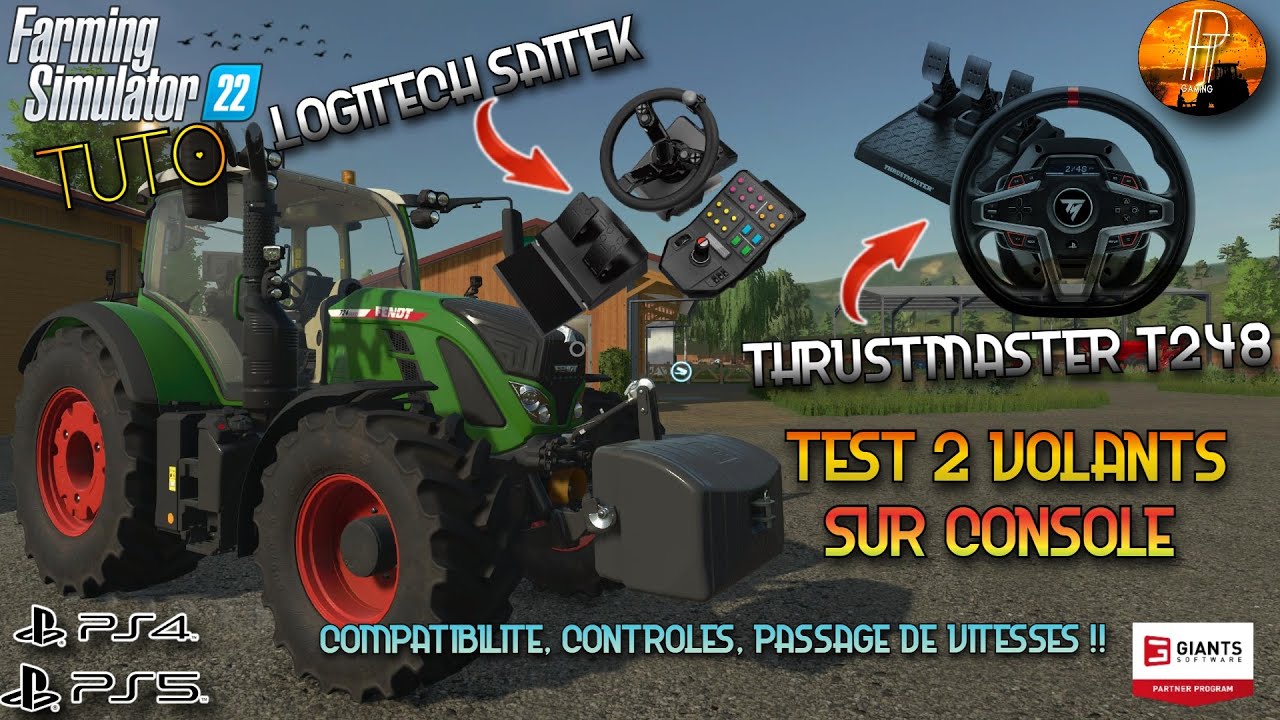 [TUTO FS22] TEST VOLANTS CONSOLE: LOGITECH PANEL & THRUSTMASTER T248 [FARMING SIMULATOR 22 PS5]