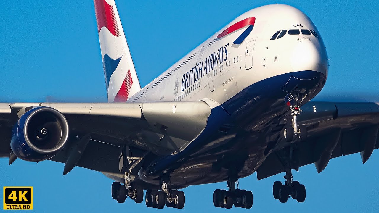 40 BIG PLANE LANDINGS and TAKEOFFS CLOSE UP | London Heathrow Plane Spotting | LHR | 4K