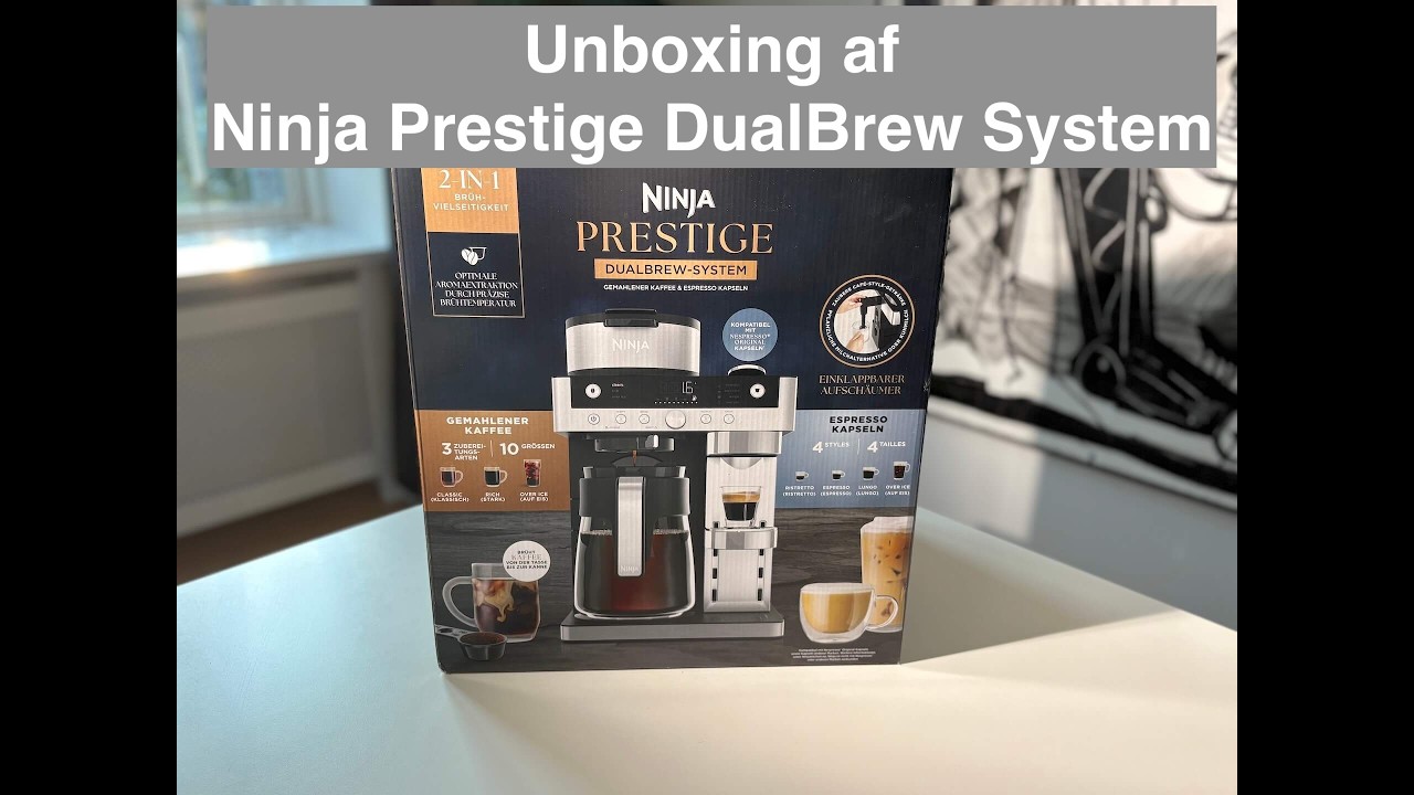 Ninja Prestige DualBrew - unboxing og samling trin for trin