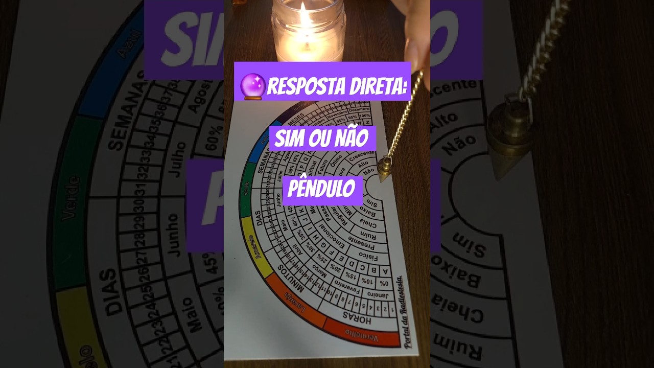 🔮P&Ecirc;NDULO - RESPOSTA DIRETA: Sim ou N&atilde;o #pendulo #energia #espiritualidade
