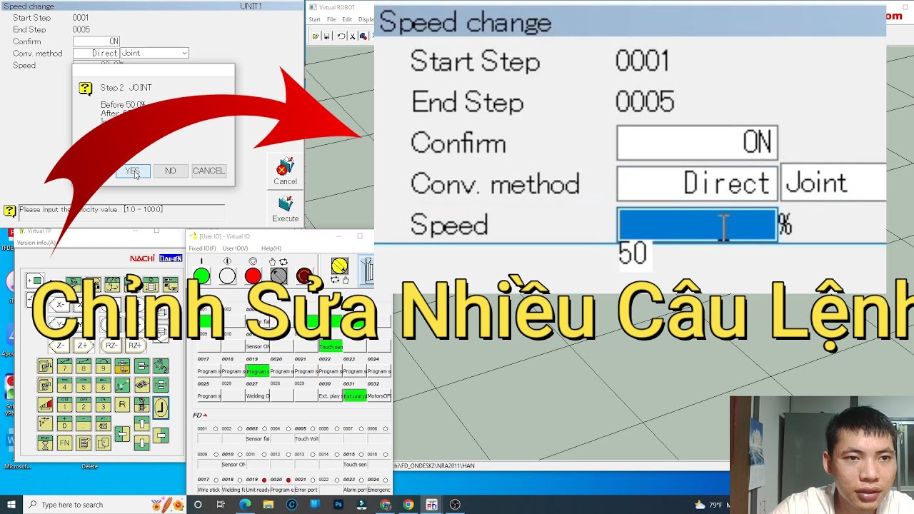Huỳnh Robot || Chỉnh Sửa Tấc Độ Nhiều Câu Lệnh  Nhanh Hiệu Quả  ROBOT OTC DAIHEN