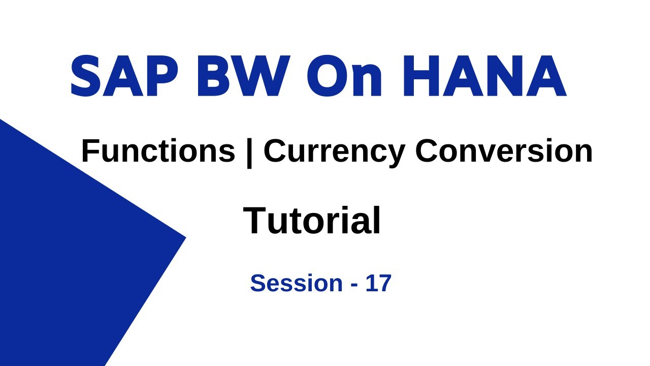 SAP BW On Hana Currency Conversion Tutorials | CE Functions Videos - 17