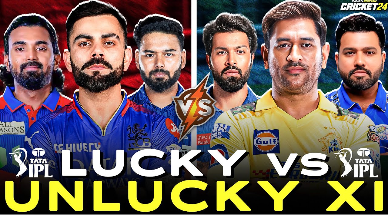 KHOLI XI 🆚 DHONI XI - IPL 🏆 Lucky vs Unlucky XI - Cricket 24
