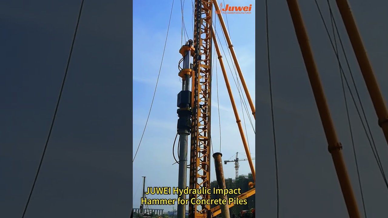 Juwei JWY120 Hydraulic Impact Hammer for Concrete Piles #piling #piledriver #hydraulichammer