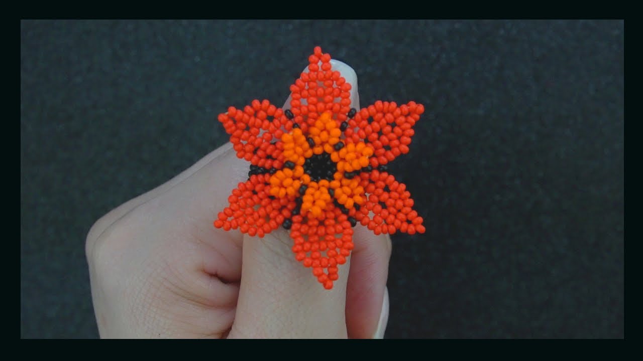 Flor /Mostacillas /Anillo