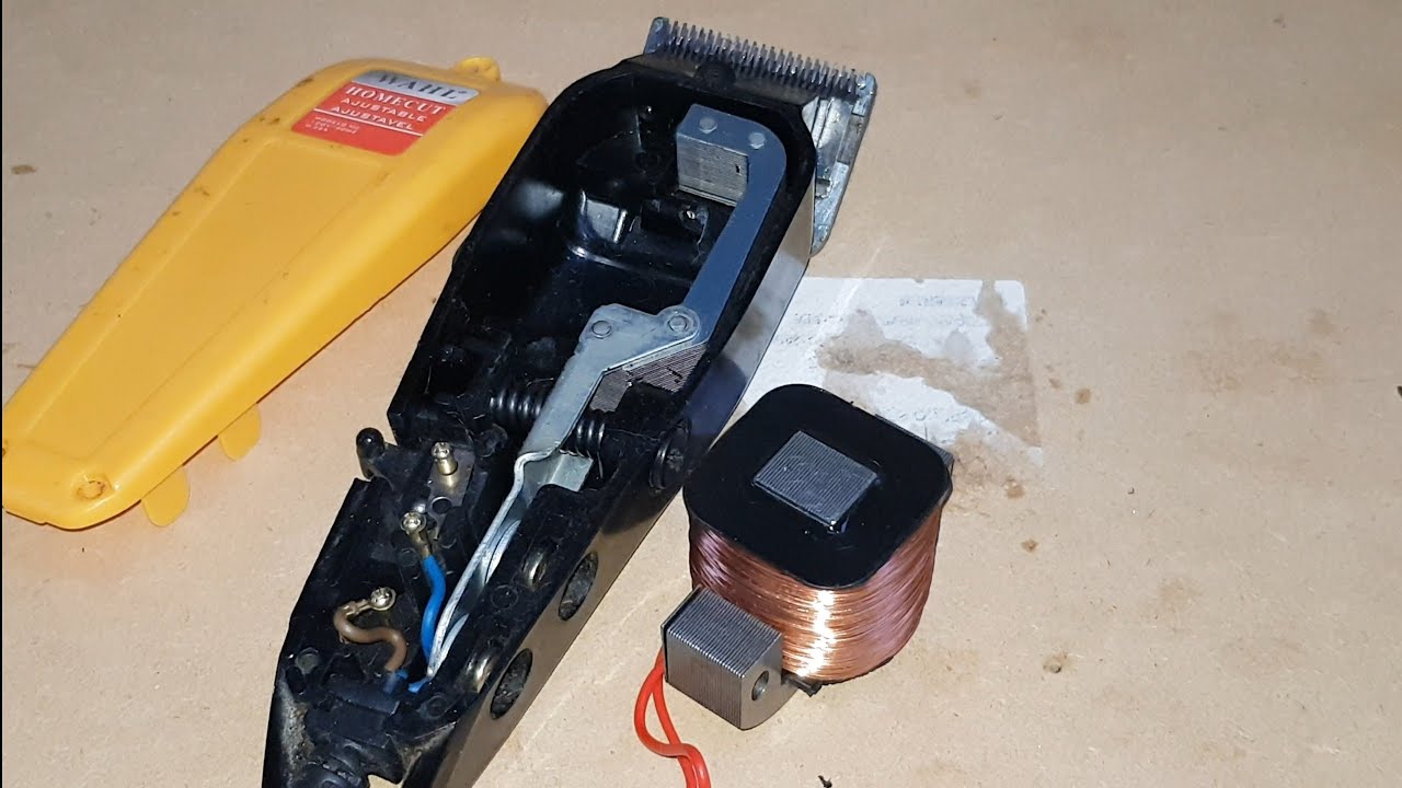 como rebobinar máquina de cortar cabelo