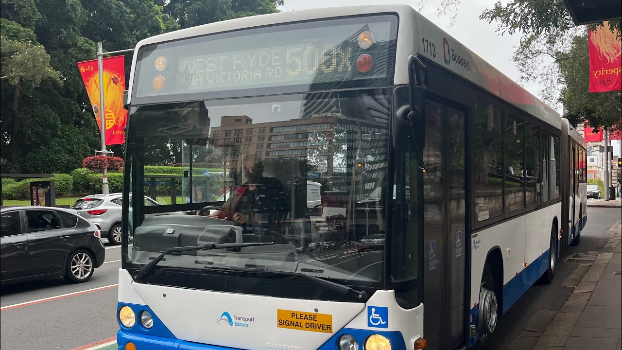 Busways Ryde m/o 1713 Volvo B12BLEA Euro 3 Custom Coaches CB60 Ed Sheeran Concert Bendy Bus Ride.