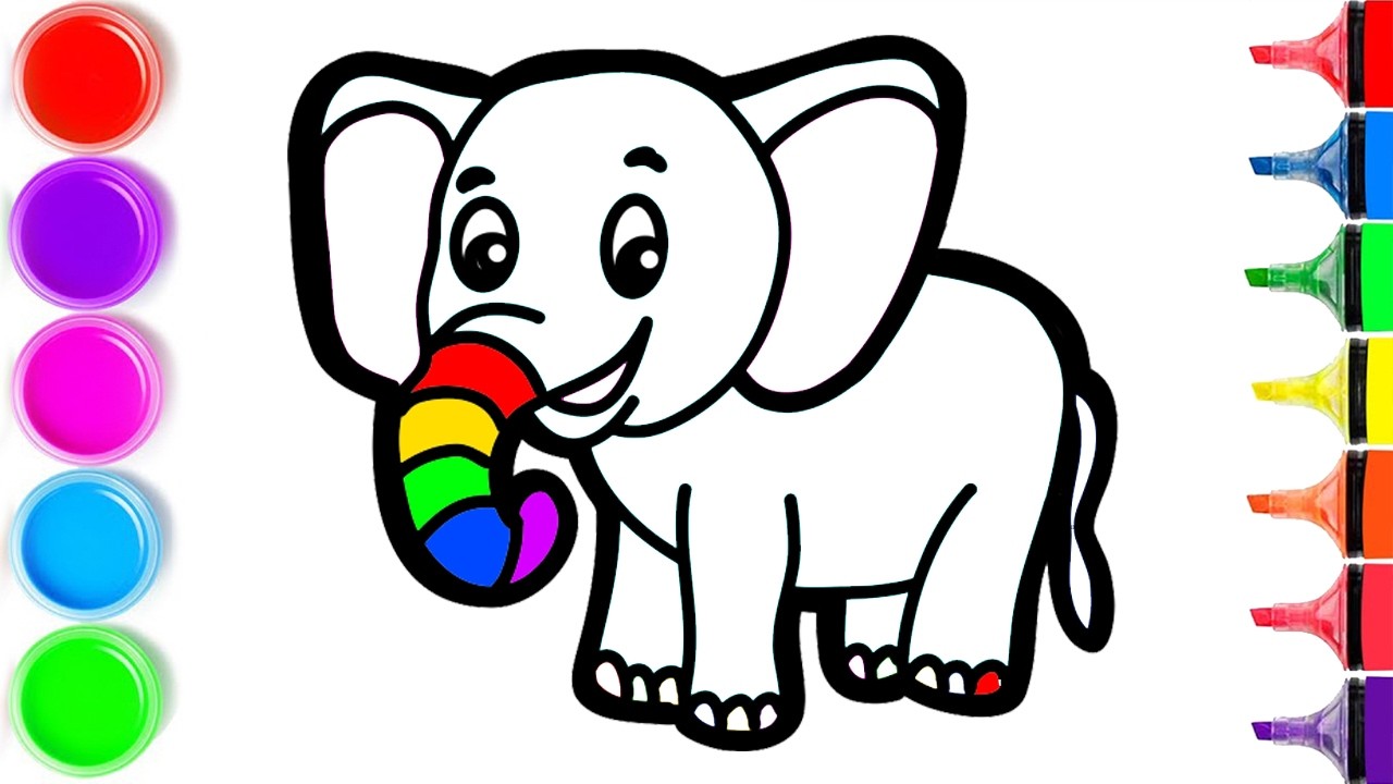 How To Draw a Cute Elephant | Easy Step By Step Tutorial