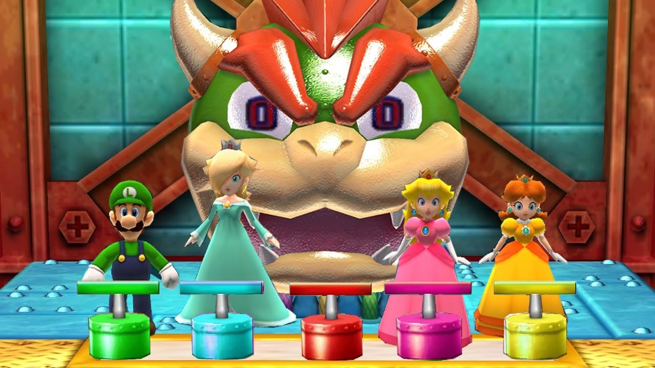 Mario Party The Top 100 MiniGames - Luigi Vs Rosalina Vs Peach Vs Daisy (Master Difficulty)