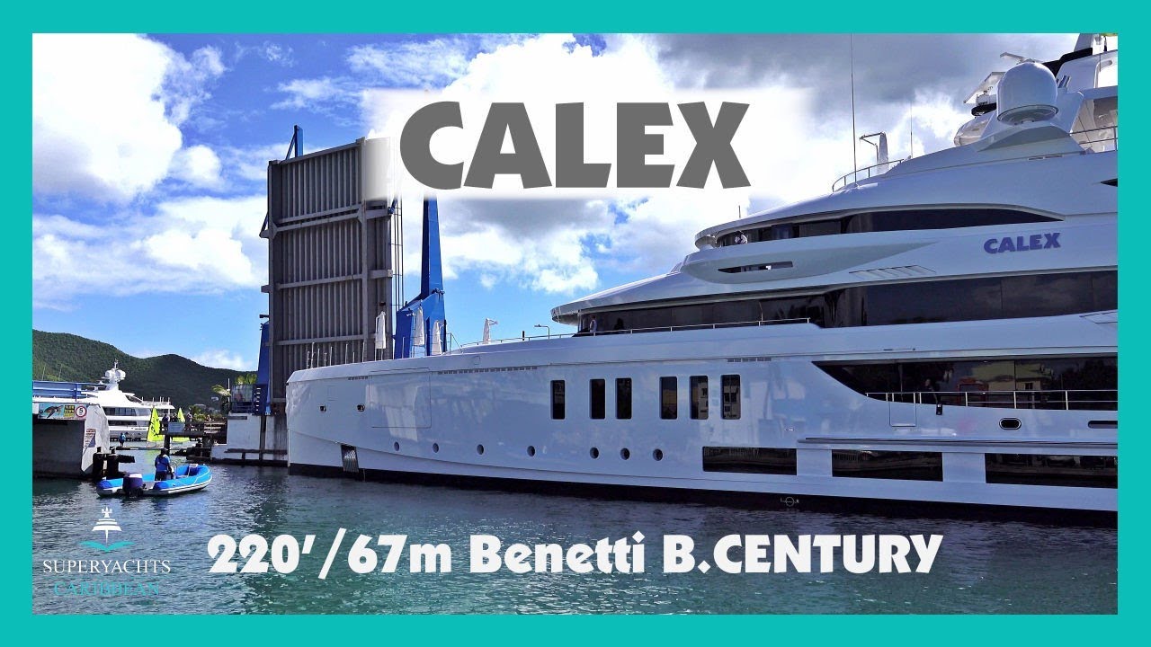 220' Benetti Superyacht CALEX crosses the bridge in St. Maarten | 4K