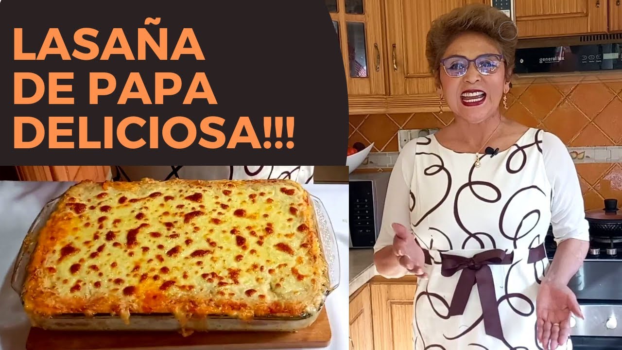 LASAÑA DE PAPA CON SALSA DE CARNE MOLIDA DELICIOSA😋👌 (✅ Rica  y  Fácil  de preparar ) 🎁