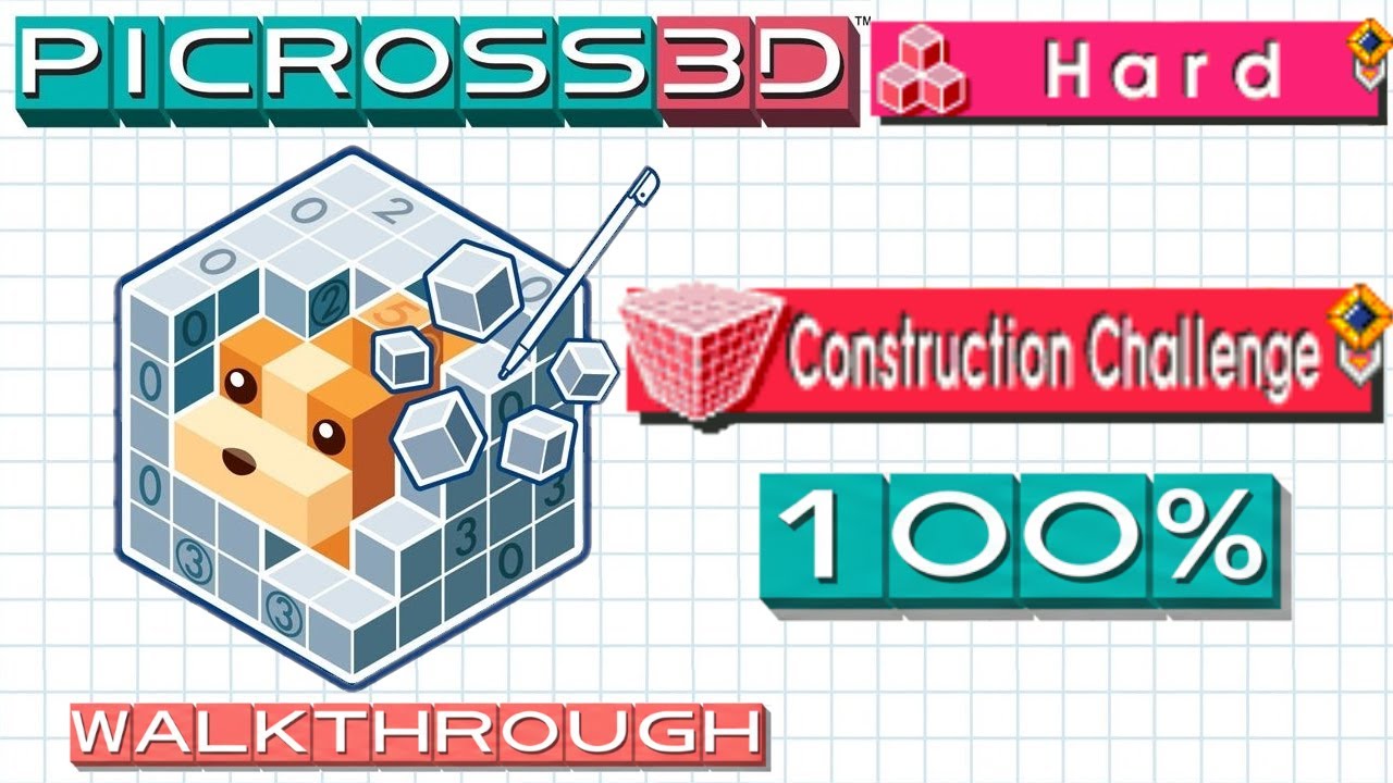 Hard Picross: Construction Challenge | Picross 3D (DS) 100% Walkthrough