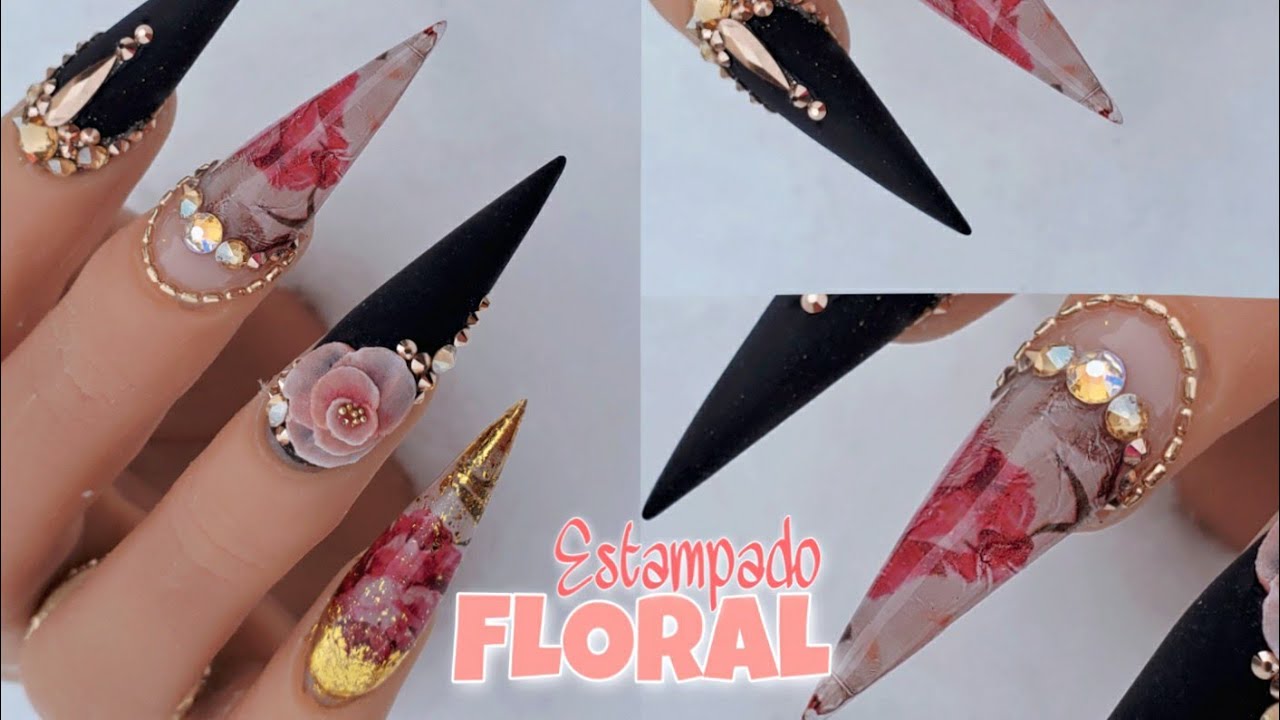 UÑAS y ROSA 3D 🌷🌷