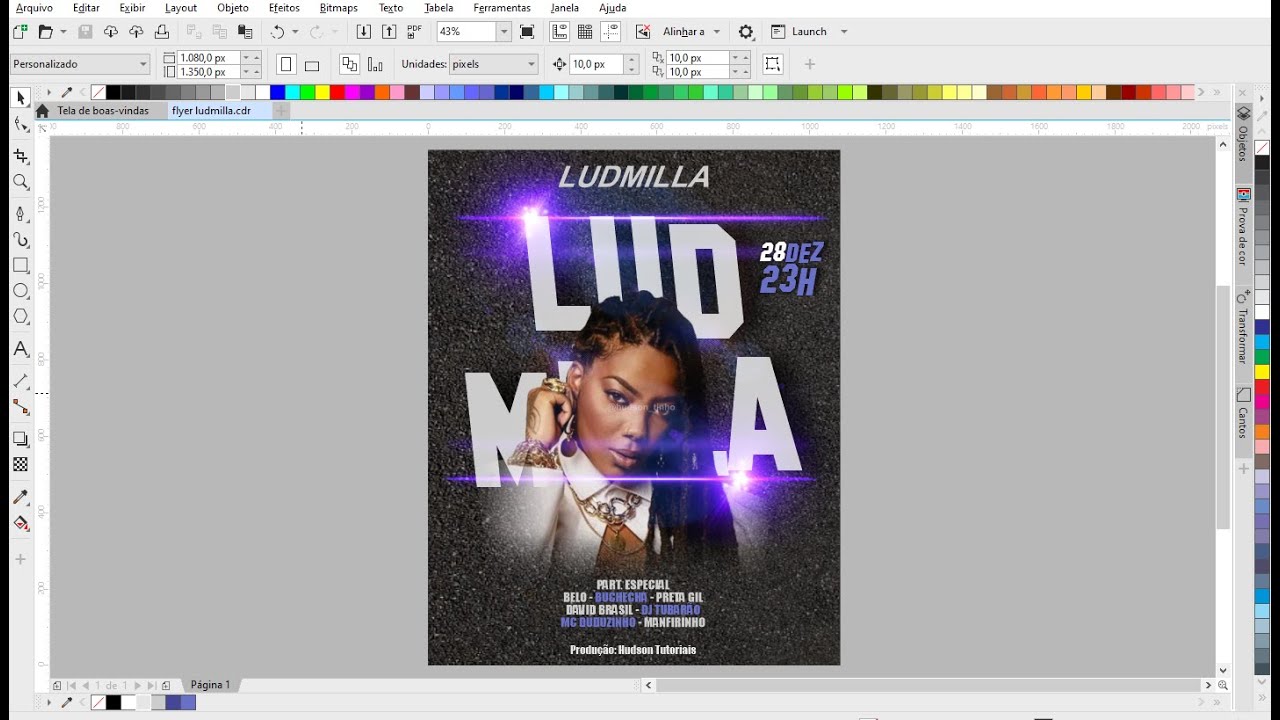 FLYER DE FESTA COREL DRAW