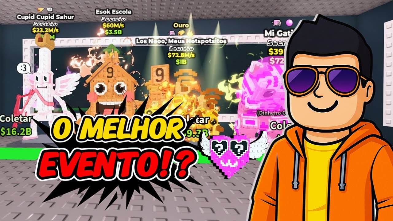 O MELHOR EVENTO DO ROUBE UM BRAINROT?! 💘 VALENTINE’S DAY COM 20X SORTE 😳