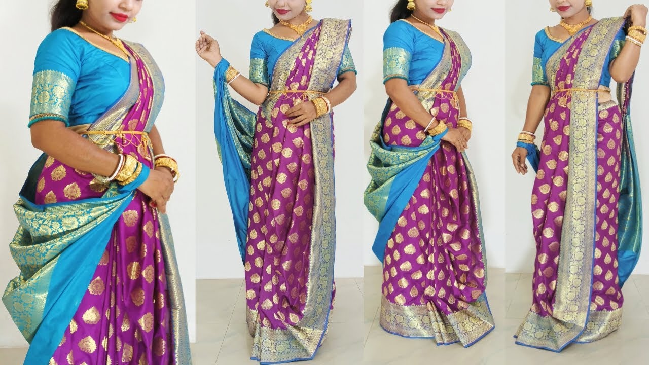 RECEPTION বা বৌভাতে শাড়ি পরবে কিভাবে | BRIDAL SAREE DRAPING