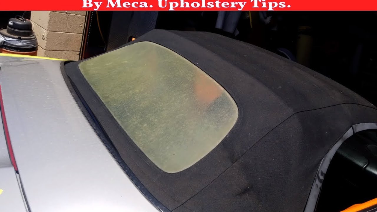 Como Remplazar Ventana Plastica de un Porsche convertible.