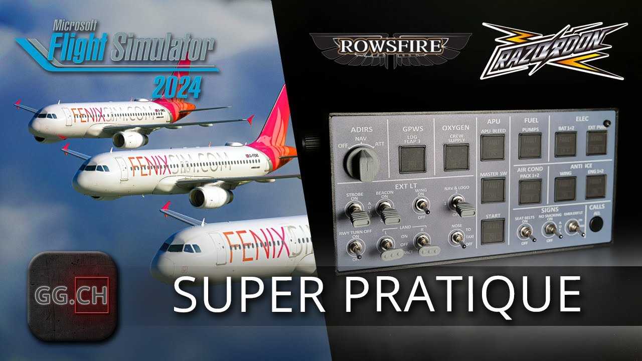 Rowsfire A320 mini overhead panel - FR - Hardware | Un overhead de taille parfaite pour le bureau