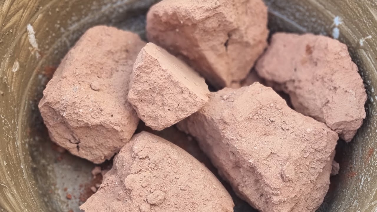 Soft Red Clay Chunks Dry Crumbles 