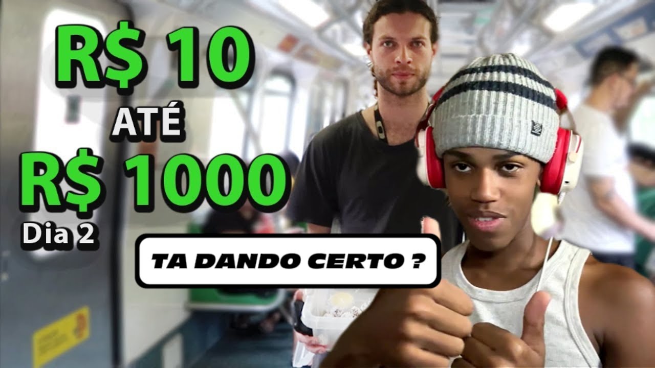 10 ATÉ 1000 REAIS! Fazendo dinheiro na rua - Dia 2 | GLAUBINHO