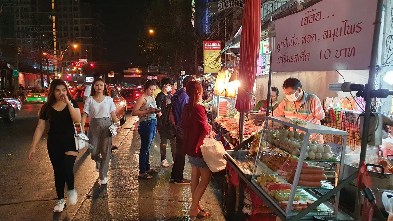 Наслаждайтесь Street Food & Shopping до рассвета | Ночной рынок Хуай Кхванг Бангкок [4K 60fps]