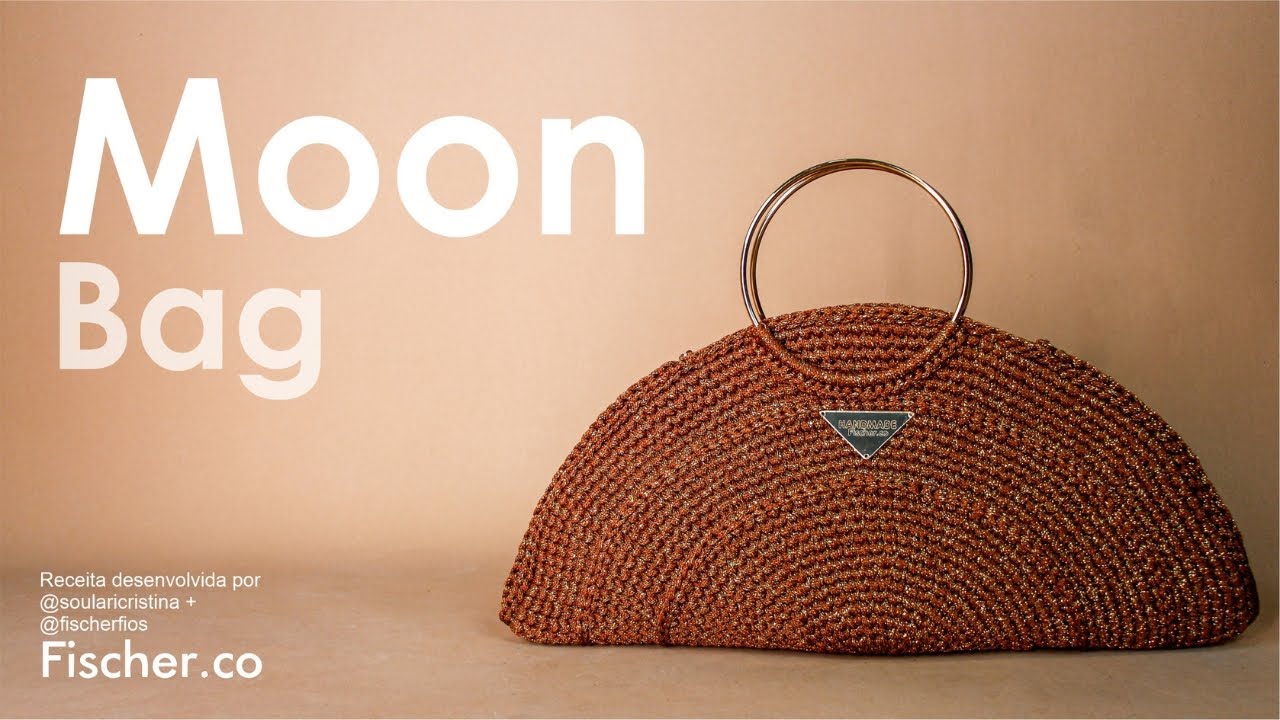Moon Bag em crochê com Fio Glow da Fischer (por Lari Cristina @soularicristina)